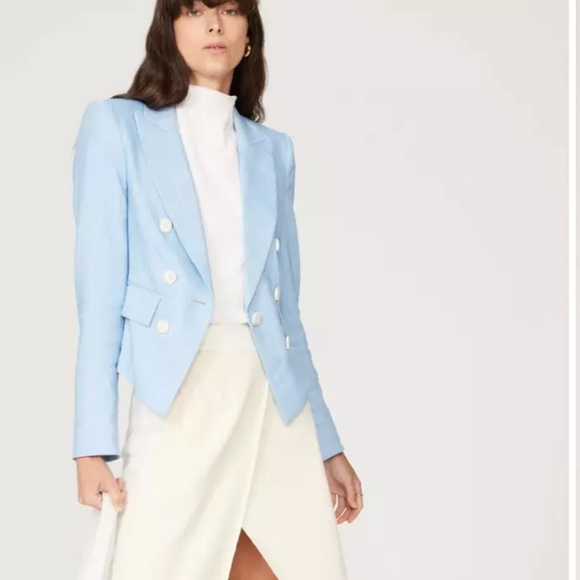 Veronica Beard Diego Blue Linen Dickey Jacket NWOT - Picture 3 of 13
